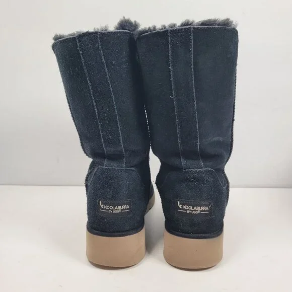 Koolaburra By UGG Women's Black Suede Mid-Calf Boots 1014301 US Size 7 - Picture 4 of 12